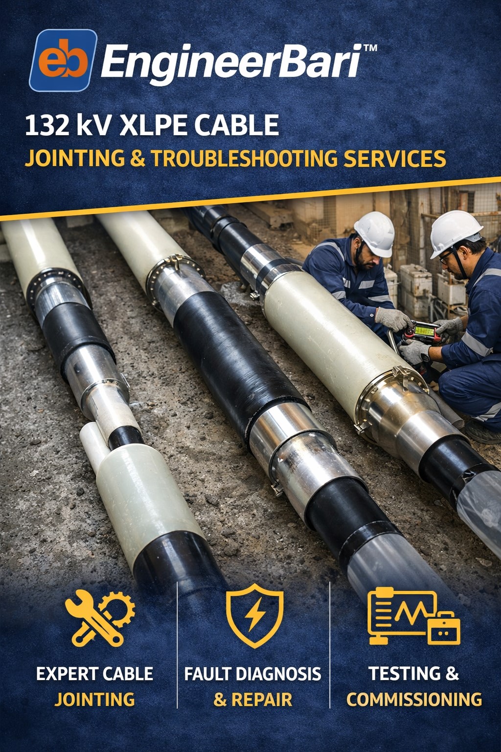132 kV XLPE Cable Jointing & Troubleshooting Services